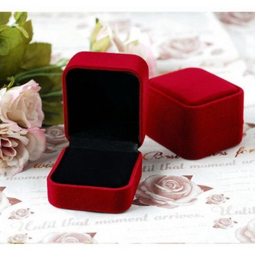 Fashion Velvet Engagement Wedding Earring Ring Display Box Pendant Jewelry Gift 