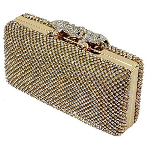 Blendend Strass verkrustete Abendtasche Clutch Handtasche Party Braut Absch P5D4