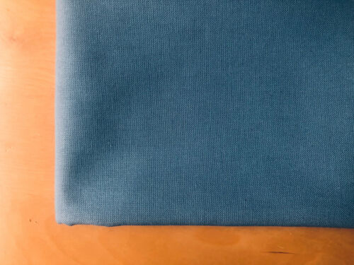 Bleu-Plain poids moyen en tissu de coton robe rideaux 140 cm de large toile 