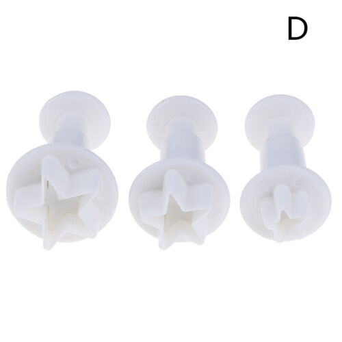 3Pcs Geometry Cookie Cutter Fondant Cutter Circle Star Cookie Mold Cake DYJUS