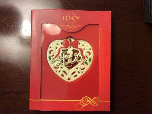 Lenox  For The Holidays Heart Love Ornament New