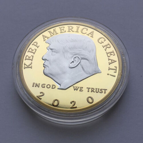 2 PACK 2020 Donald Trump 45th President Coin Gold Collectible Coin Commemorative 