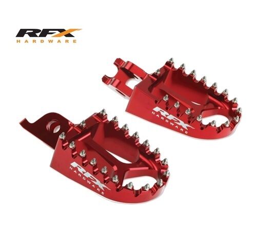 RFX pied chevilles repose-pieds Honda CRF150 CR125 CR250 CRF450 fut rouge 