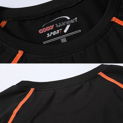 Men/'s Compression T-shirts running Basket Fitness Dri Fit Tops Lycra Gym Tee