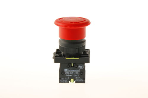 1Pcs ZB2-ES542 22mm NC Red Mushroom Emergency Stop Push Button Switch 415V 10A 