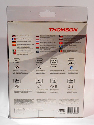 THOMSON KINDER KOPFHÖRER HEADSET BLUETOOTH HEADPHONES PINK HEADSET SMARTPHONE