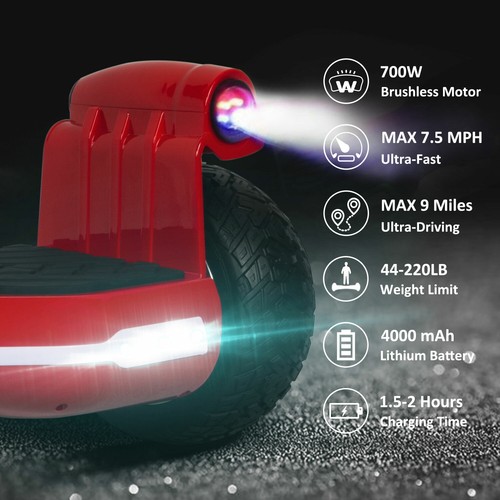 8.5/" ZOLL Hoverboard Self-Balancing Elektro Scooter Smart Skateboard LED 350W*2