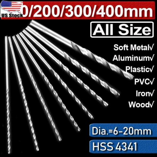 Details about  / 6-20mm Extra Long High Speed Steel HSS Twist Drill Bits Set Metal Woodworking US