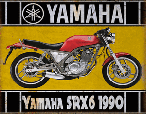 Yamaha SRX6 1990 Classic Metal Tin Señal Cartel Placa de pared