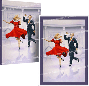 FRED /& GINGER Famous Dancers Australian Fine Art Canvas Print by Peter Jantke