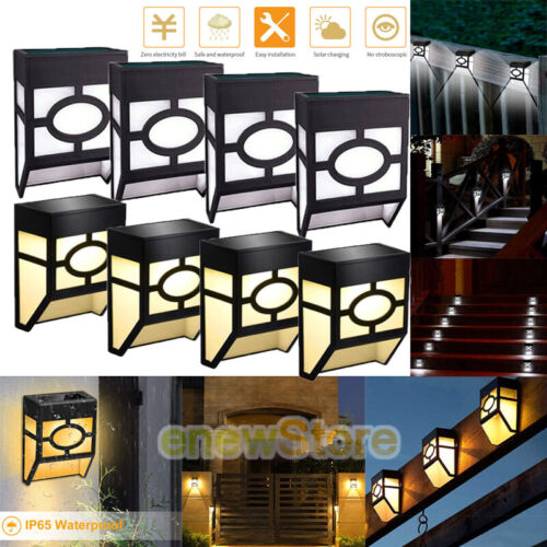 Details about  / Waterproof Solar Lights Auto on//off Wall Light Outdoor Garden Yard Lamp 2 LED US