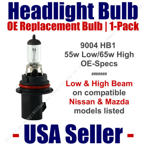 9004 Headlight Bulb High//Low OE Replacement Fits Listed Nissan /& Mazda Models