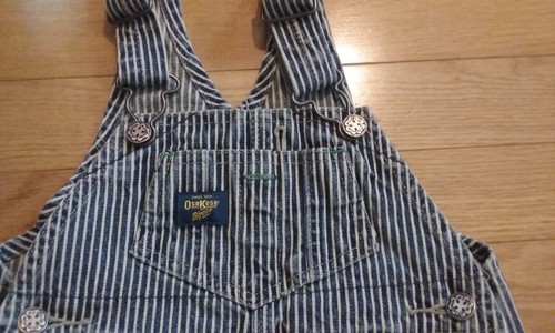 Oshkosh-B-039-Gosh-Children-039-s-Toddlers-Striped-Vest-Bak-Bib-Engineer-Overalls-12mo