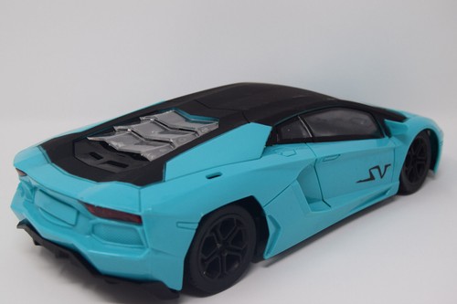 Limited Edi Lambo Sports Blue Rechargeable Radio Remote Control Car Black Hood
