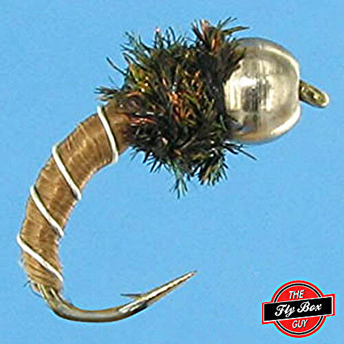 Zebra Midge brown Premium Fishing Flies-Une Douzaine-Sélectionnez Tailles ***