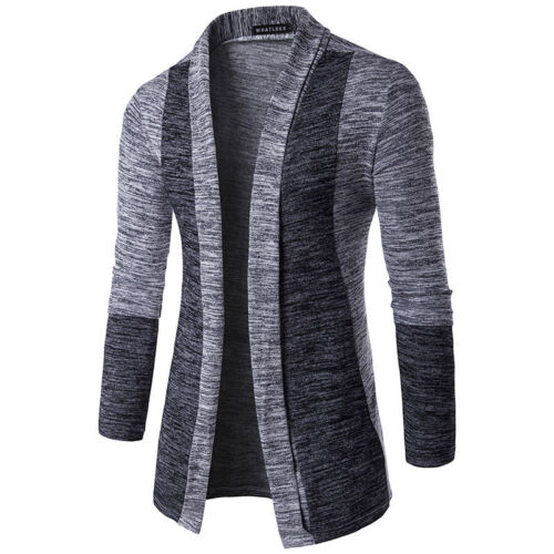 Men Long Sleeve Knitted Cardigans Sweater Warm Casual Jacket Coat Outwear Winter 