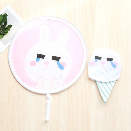Cute Cartoon Pattern Portable Round Hand Fan Cooling  Pocket Portable Fan