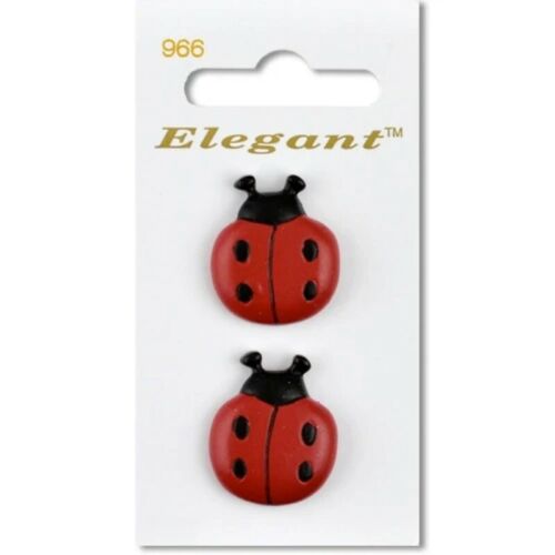 Sirdar elegante Ladybird botón plástico 28mm caña Paquete de 2