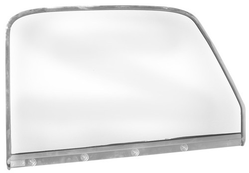 LH New 1947-50 Chevrolet Pickup Door Window Glass Chrome w// Trim