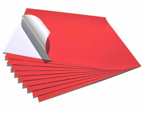 10 FOGLI A4 STAMPABILI MATT Neon Colore Adesivo Appiccicoso Adesivo Carta Da etichetta Craft