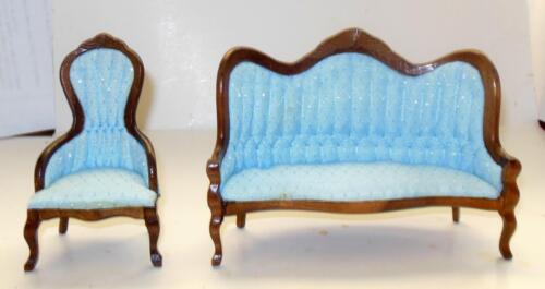 2 PIECE CONCORD VICTORIAN LIVING ROOM DOLL HOUSE FURNITURE MINIATURES