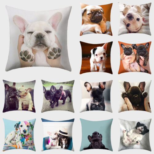 Cute Dog Animal Printed Pillow Case Throw Cushion Cover Sofa Bedroom Home Decor 