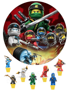 Lego Ninjago Kai Lloyd eßbar Tortenaufleger Tortendeko Party Deko Tortenbild neu