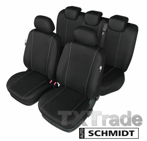 Schwarzer SET Sitzbezüge für TOYOTA AVENSIS I bis 2003 SCHMIDT XL LXL