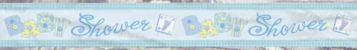 Blue Baby Shower Stitching Boy Party Tableware Decorations Napkin Cups Plate