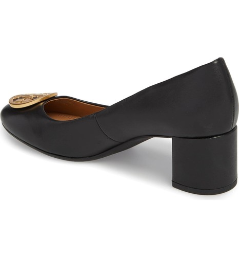 NIB Tory Burch Benton Pump Leather Black Size 5 8.5 $258