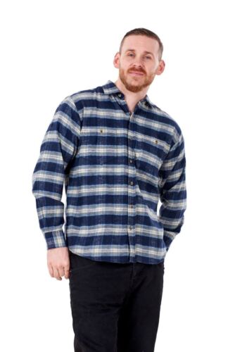 Mens Flannel Shirts Check Brushed Cotton Branded Long Sleeve Casual Top M to XXL 