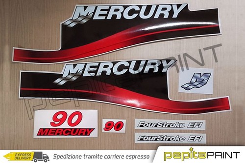 KIT adesivi motore MERCURY 90 cv four stroke efi plastificati outboard boat
