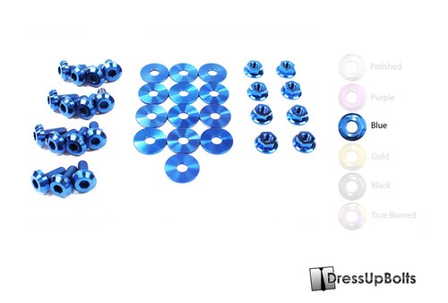 Dress Up Bolts for 99-04 Ford Mustang GT /& Cobra Blue Titanium Engine Bay Kit