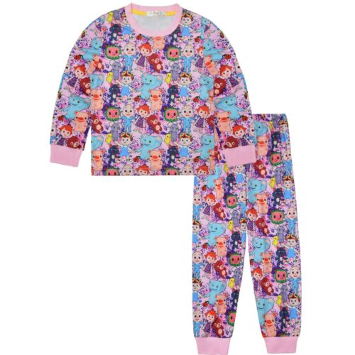Kids Boys Girls Cocomelon JJ Boy Long Sleeve T-shirt Pyjamas Pjs Sets Nightwear