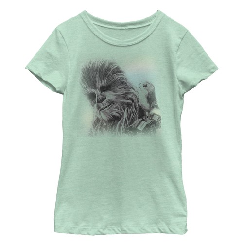 Star Wars The Last Jedi Chewbacca Porg Friends Girls Graphic T Shirt