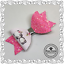 Mignon Rose Panda Glitter hair bows-Bow Clips 3.5" Rose clips cheveux 