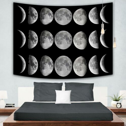 Moon Phase Constellation Print Tapestry Art  Wall Hanging Home Decor Tapestry