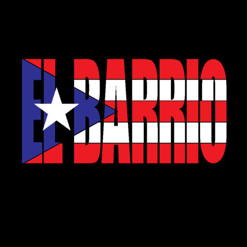 PUERTO RICO CAR DECAL STICKER EL BARRIO letters with Flag  #197 