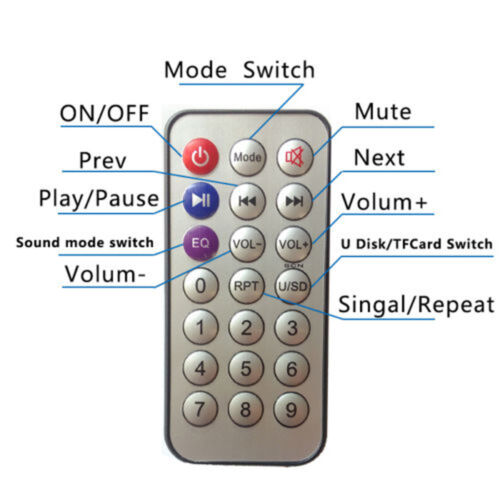 MP3 Bluetooth 3.0//4.0//4.1 Decoding Board Car Speaker Refit With Remote Control