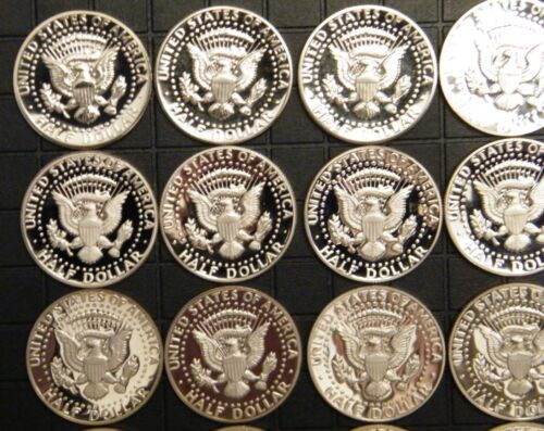 2009-S PROOF Kennedy Half Dollar Clad Coins 38 Coins US Proof Sets 1971-S