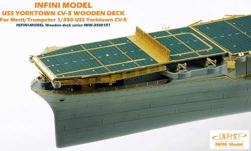 DECK BLUE 1//350 INFINI MODEL USS YORKTOWN CV-5 1942 WOODEN DECK SET