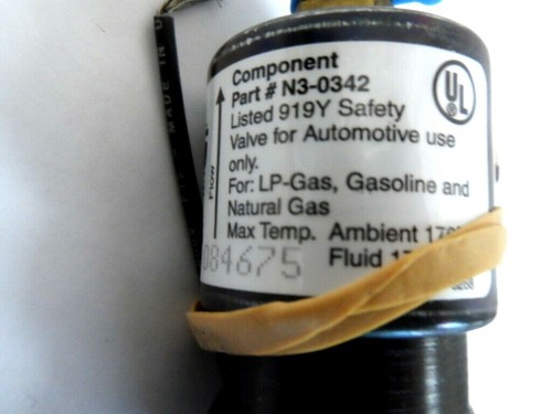 NOLFF/'S Carburetion Inc Inline LP-Gas Filter Shut-off Valve,12VDC Part# N3-0342