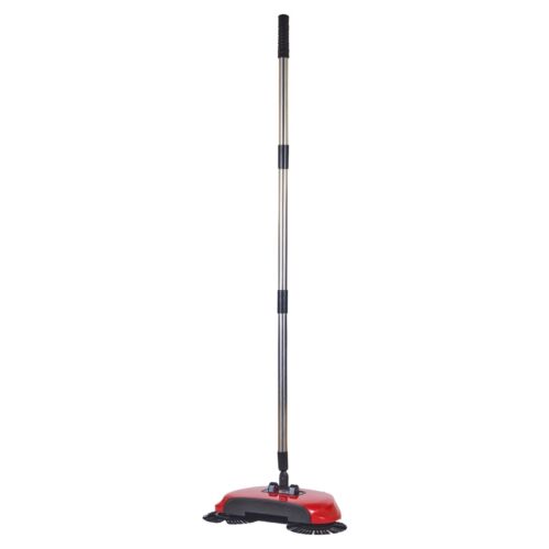 Easy Sweeper Broom Double Rotating Sweeping Action Hand-Propelled No Batteries 