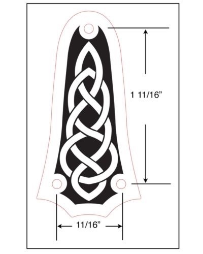 Truss Rod Cover for Taylor 3 hole Rosewood with Celt 1 engraved design