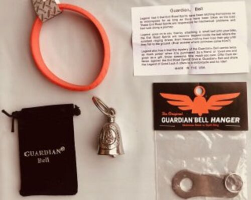 CHRISTOPHER GUARDIAN BELL COMPLETE MOTORCYCLE KIT W/ HANGER & WRISTBAND NEW ST 