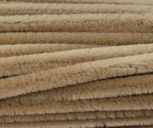 Box of 100 Tan 12" Long x 1/4" 6mm Wired Pipe Cleaners Craft Chenille Stems 