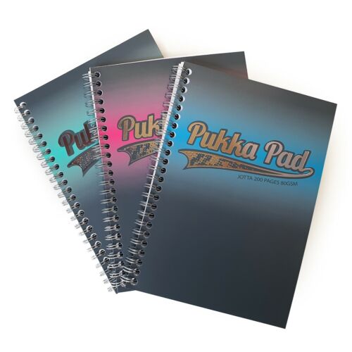 A5 Pukka Pad Jotta Lined 200 Pages Perforated 80gsm Pink // Blue // Green