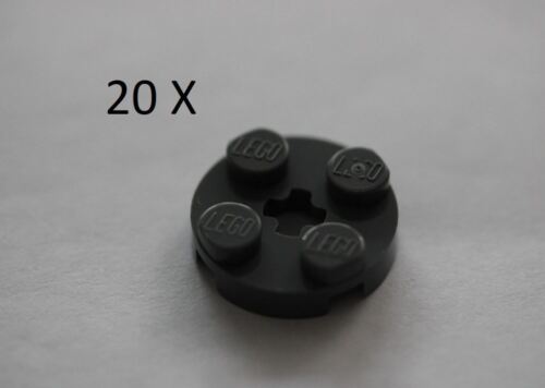 LEGO® Dark Bluish Gray Plate Round 2 x 2 with Axle Hole Part 4032