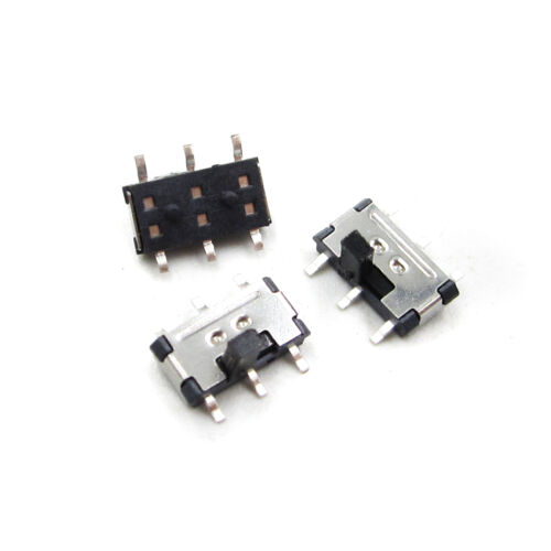 6-Pin Slide Switch für DIY Electronic Accessories 2P2T 10Pcs SMD MSS-22C02 
