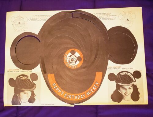 1960s Vintage Disneyland Mickey Mouse Ears Disney Parks Mickey Mouse Club Paper